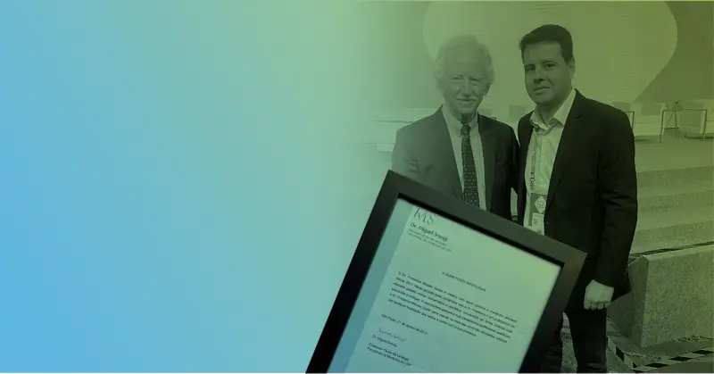 Dr. Frederico Xavier com o Prof. Miguel Srougi